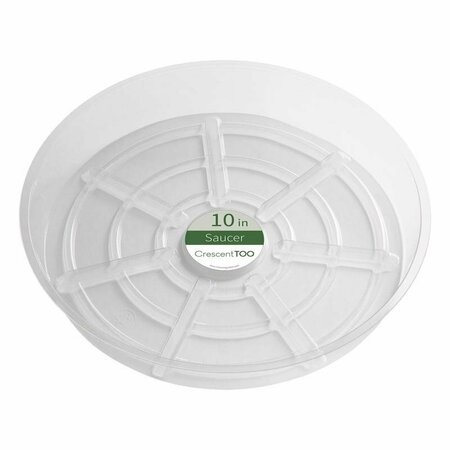 CRESCENT GARDEN 2 in. H X 10 in. D Plastic Plant Saucer Clear BV100S00C